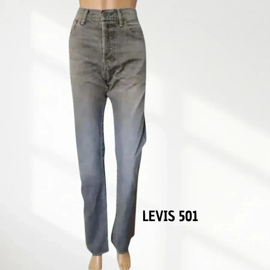 Levis 501 coupe droite - taille haute - 100% coton -gris - trés bon état
